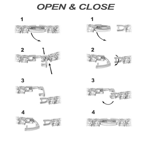 14K Gold Plated Cubic Zirconia Classic Tennis Bracelet - Picture 5 of 5